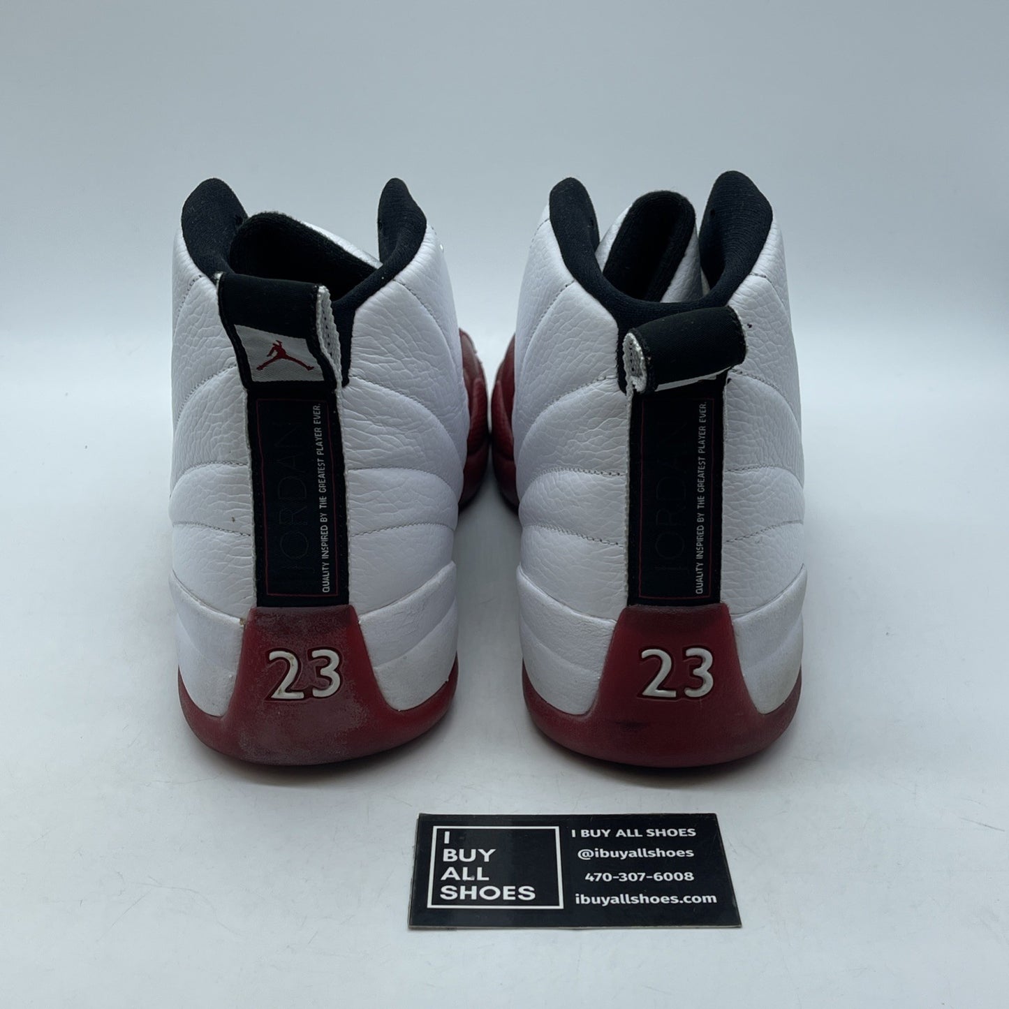 Size 13 - Air Jordan 12 Retro 2009 Cherry Red White Black Leather (130690-110)
