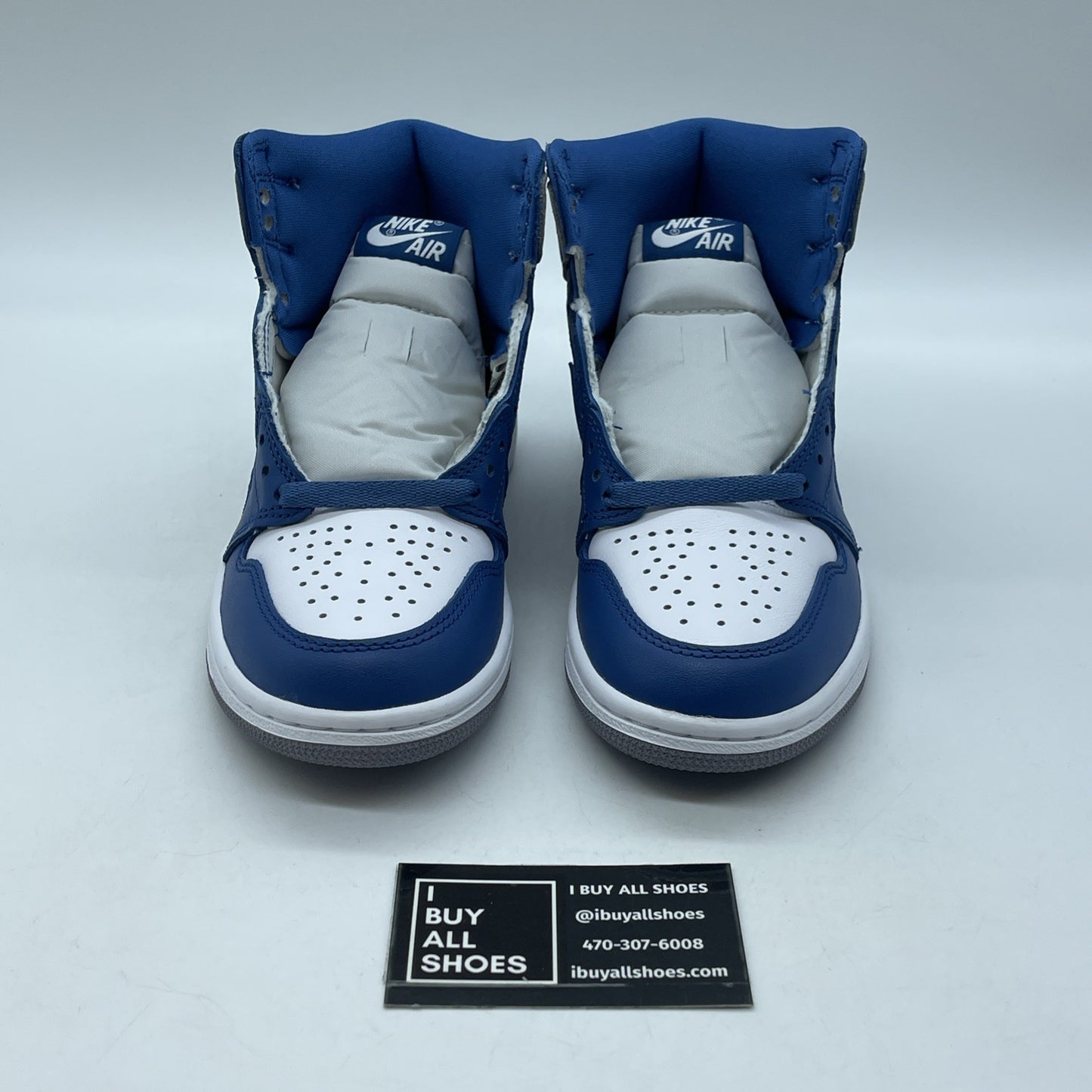 Size 4.5Y - Jordan 1 Retro OG High True Blue Grey White Suede (DZ5485-410)