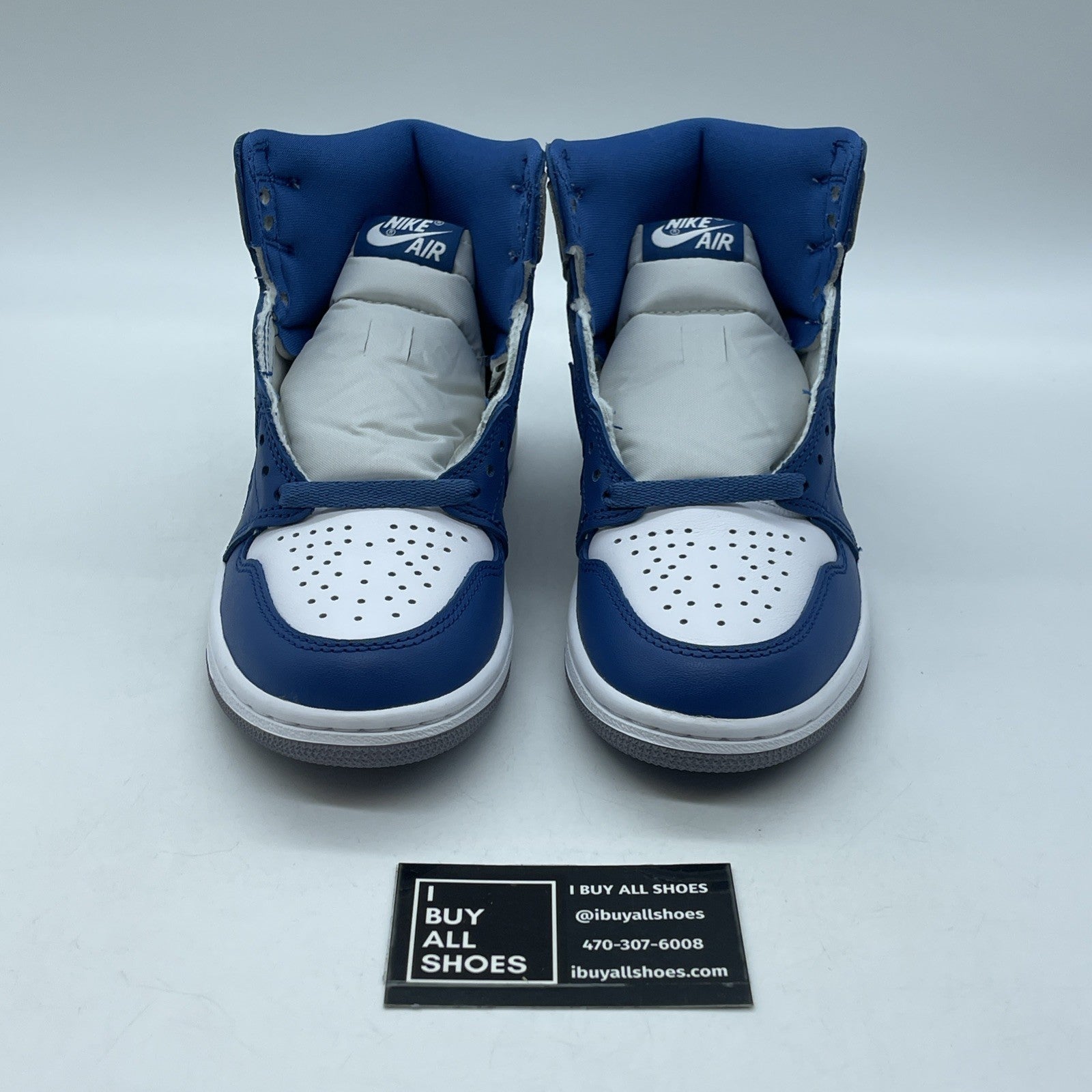 Size 4.5Y - Jordan 1 Retro OG High True Blue Grey White Suede (DZ5485-410)