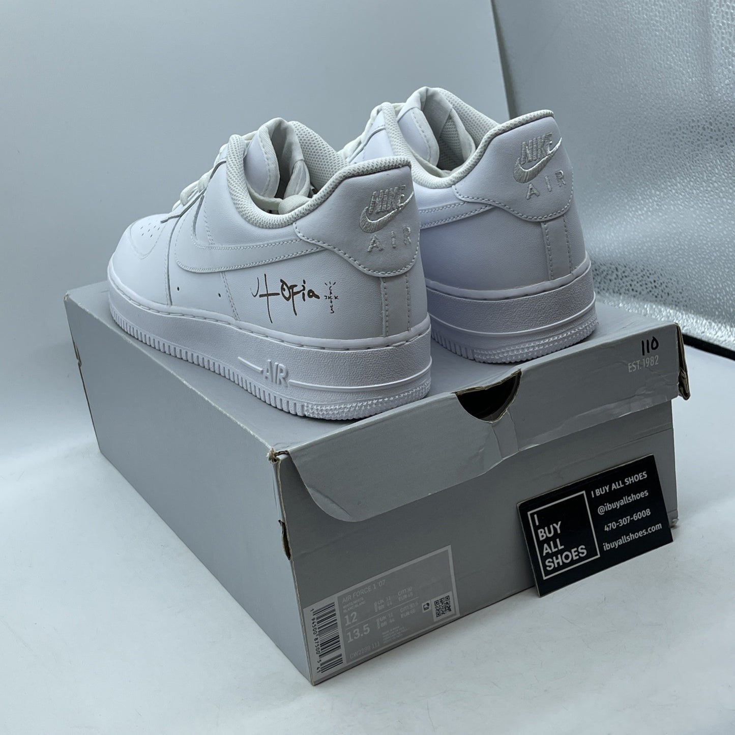 Size 12 - Nike Travis Scott x Air Force 1 Utopia White Gold Leather (CW2288-111)