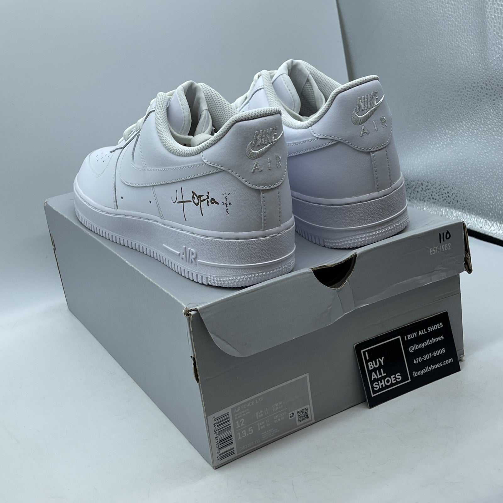 Size 12 - Nike Travis Scott x Air Force 1 Utopia White Gold Leather (CW2288-111)