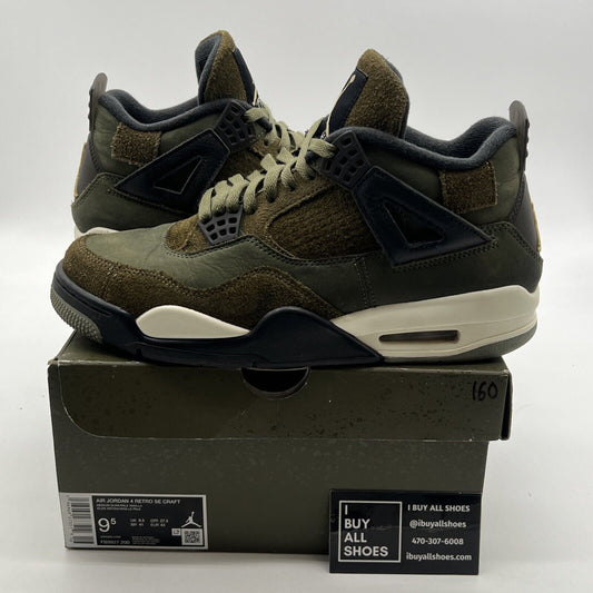 Size 9.5 - Air Jordan 4 SE Retro Low Craft - Olive (FB9927-200)