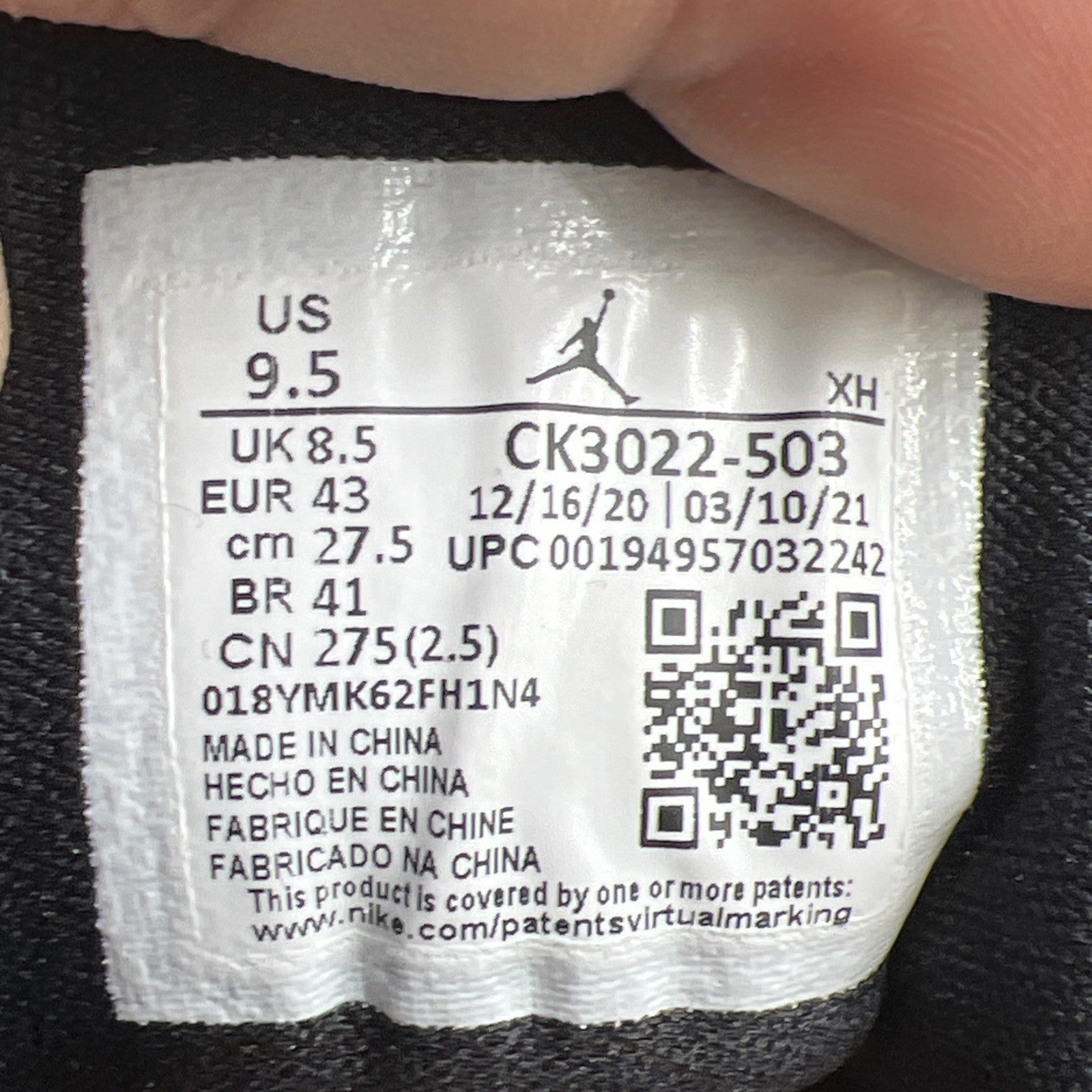 Size 10.5 - Air Jordan 1 SE Low Violet Shock (CK3022-503)