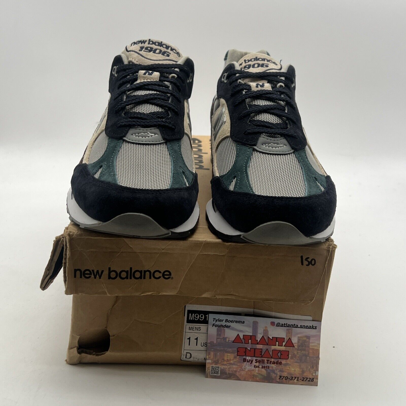 Size 11 - New Balance 991.5 Made in England Beige/Brown/Navy (M9915SP)