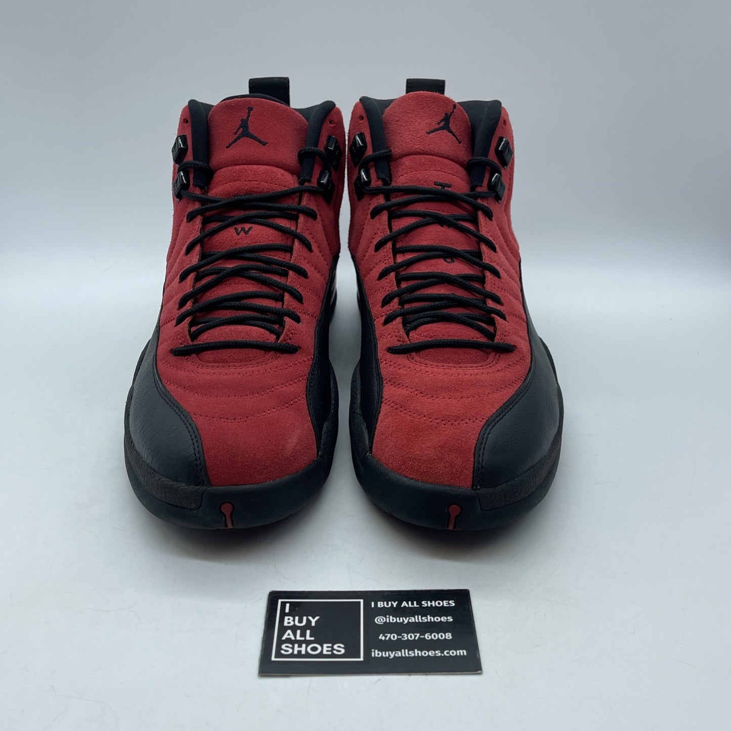 Size 11.5 - Jordan 12 Retro Reverse Flu Game 2020 Red Black Suede (CT8013-602)