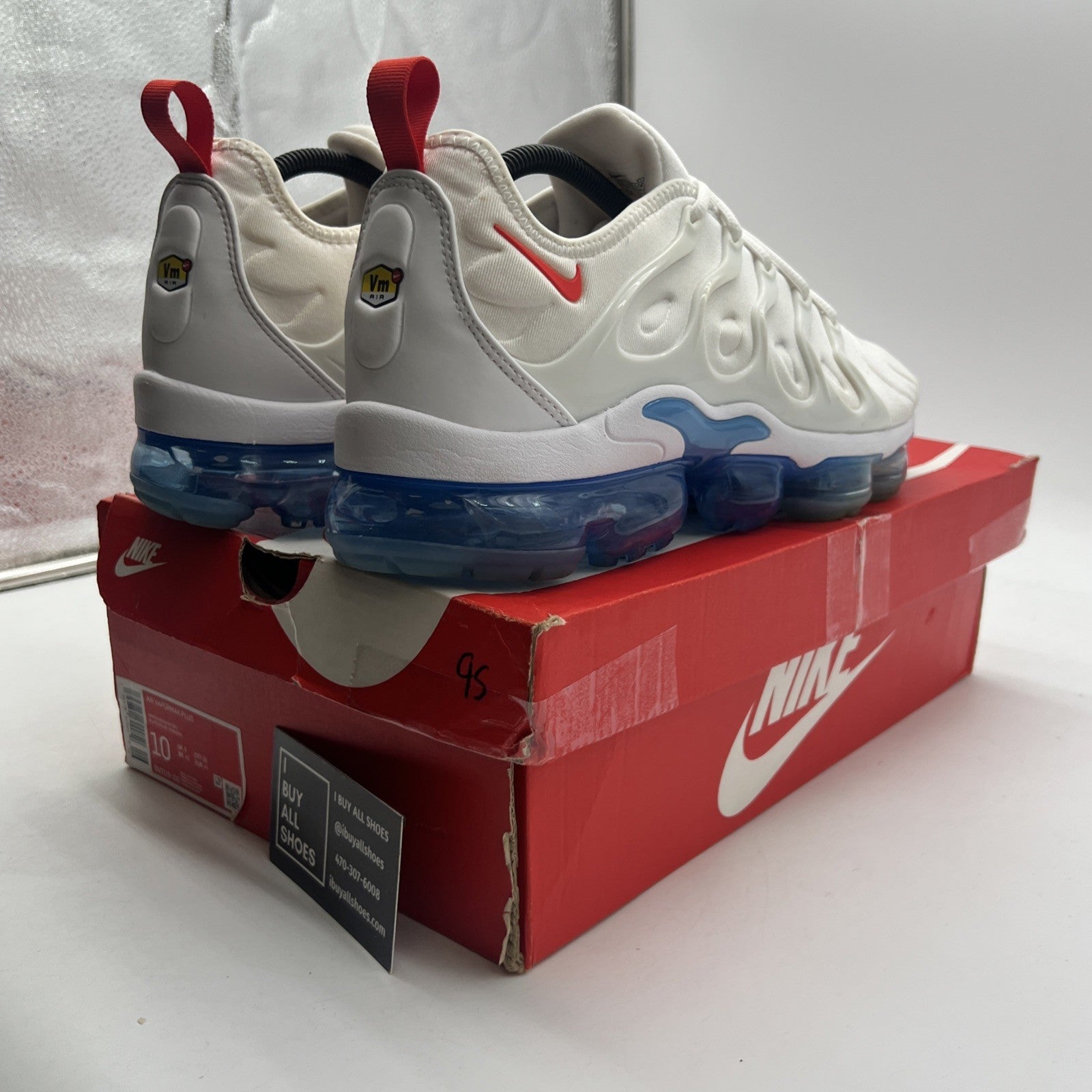 Size 10 - Nike Air VaporMax Plus White University Blue (DV2119-100)