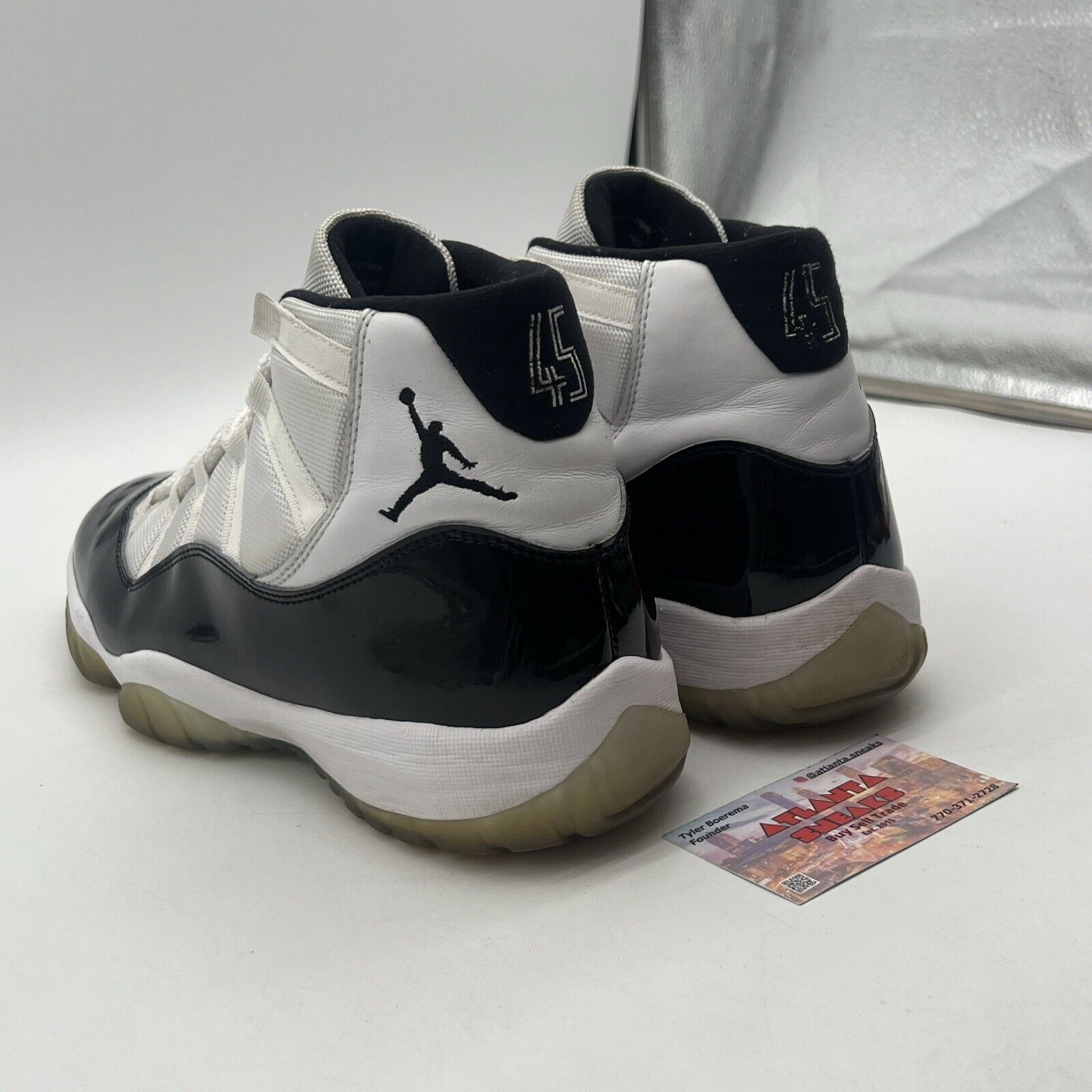 Size 11 - Jordan 11 Retro High Concord Black Leather (378037-100)