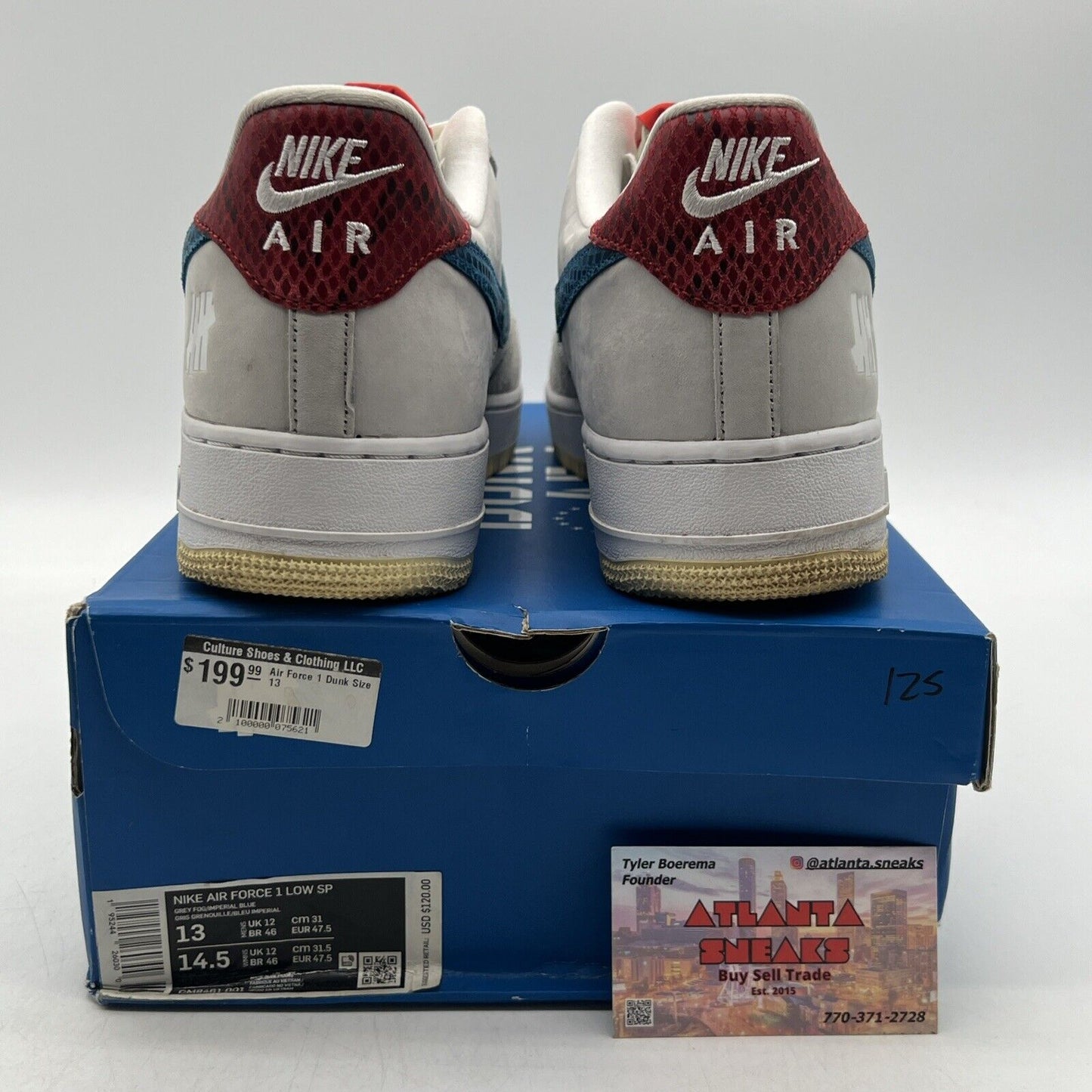 Size 13 - Nike Undefeated x Air Force 1 Low 5 On It Blue Suede (DM8561-001)