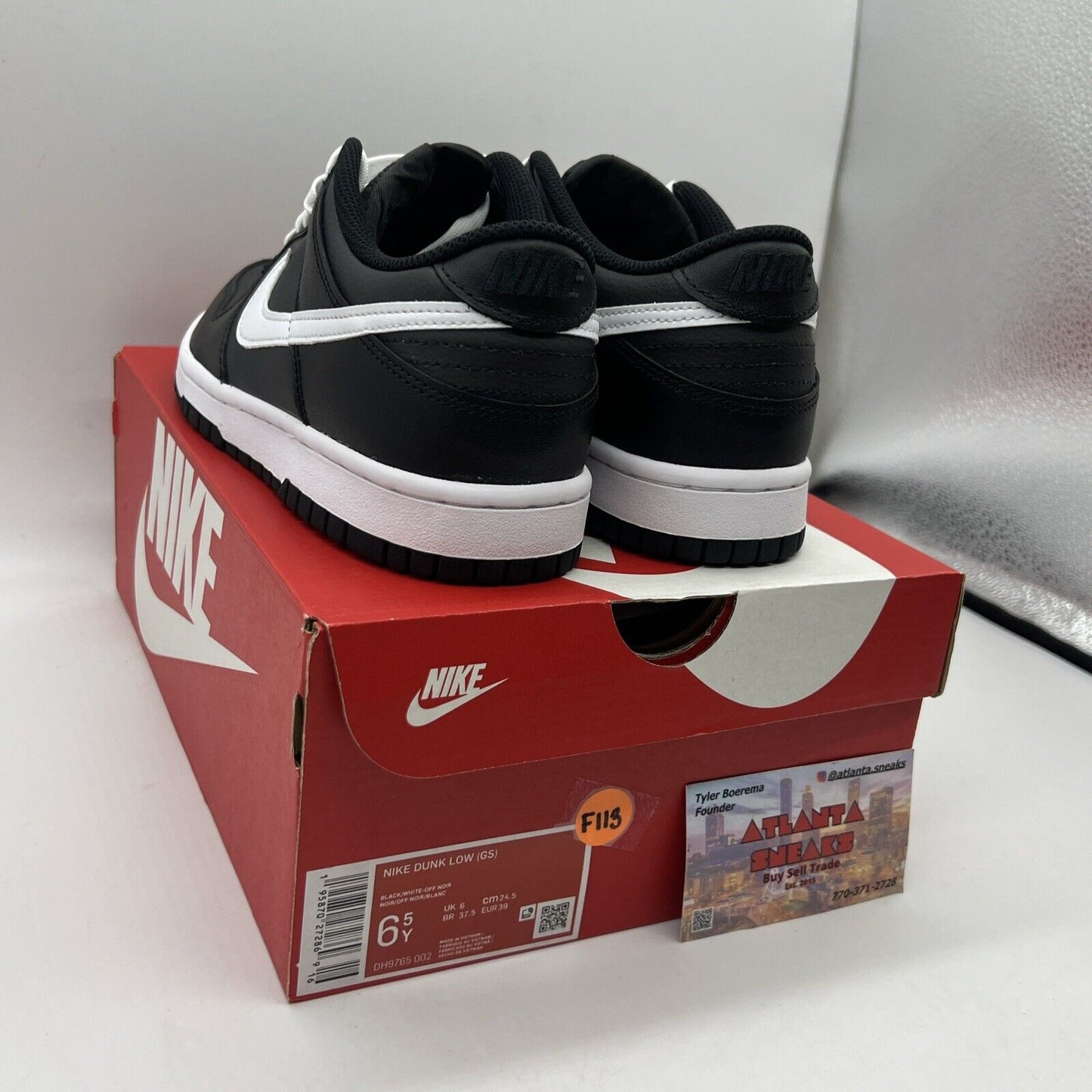 Size 6.5 - Nike Dunk Low Black Panda Brand New Og All