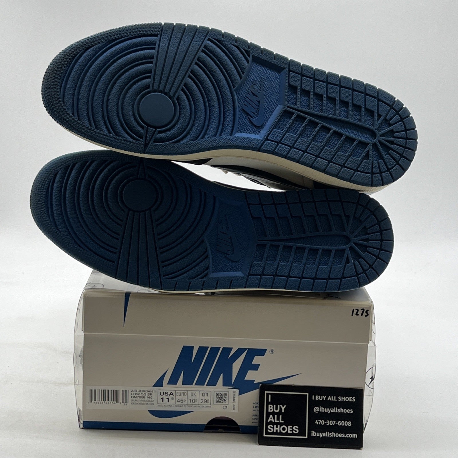 Size 11.5 - Jordan 1 Retro x Fragment DesignXTravis Scott Low Blue (DM7866-140)