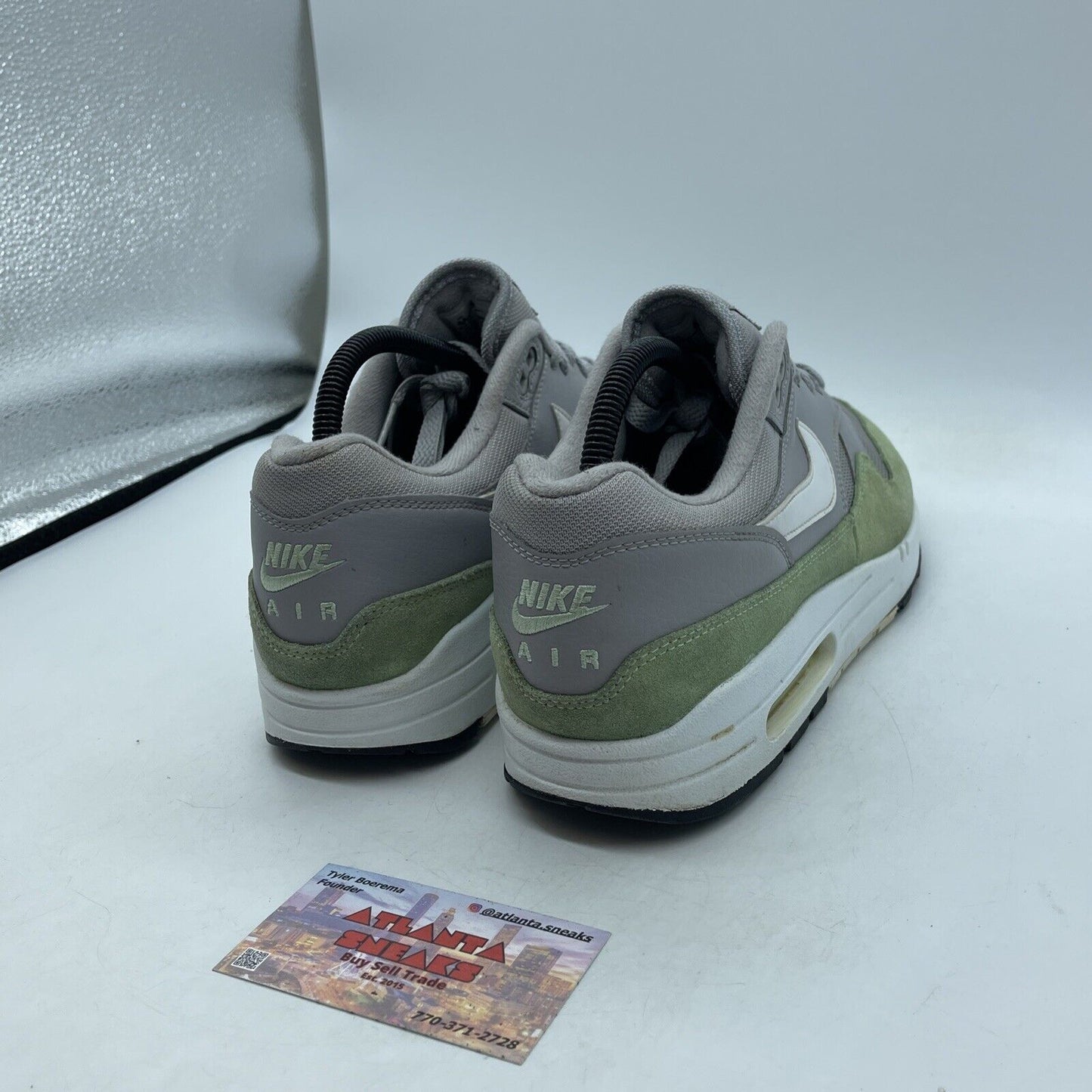 Size 9.5 - Nike Air Max 1 Grey Mint Green Suede Grey Leather (AH8145-015)
