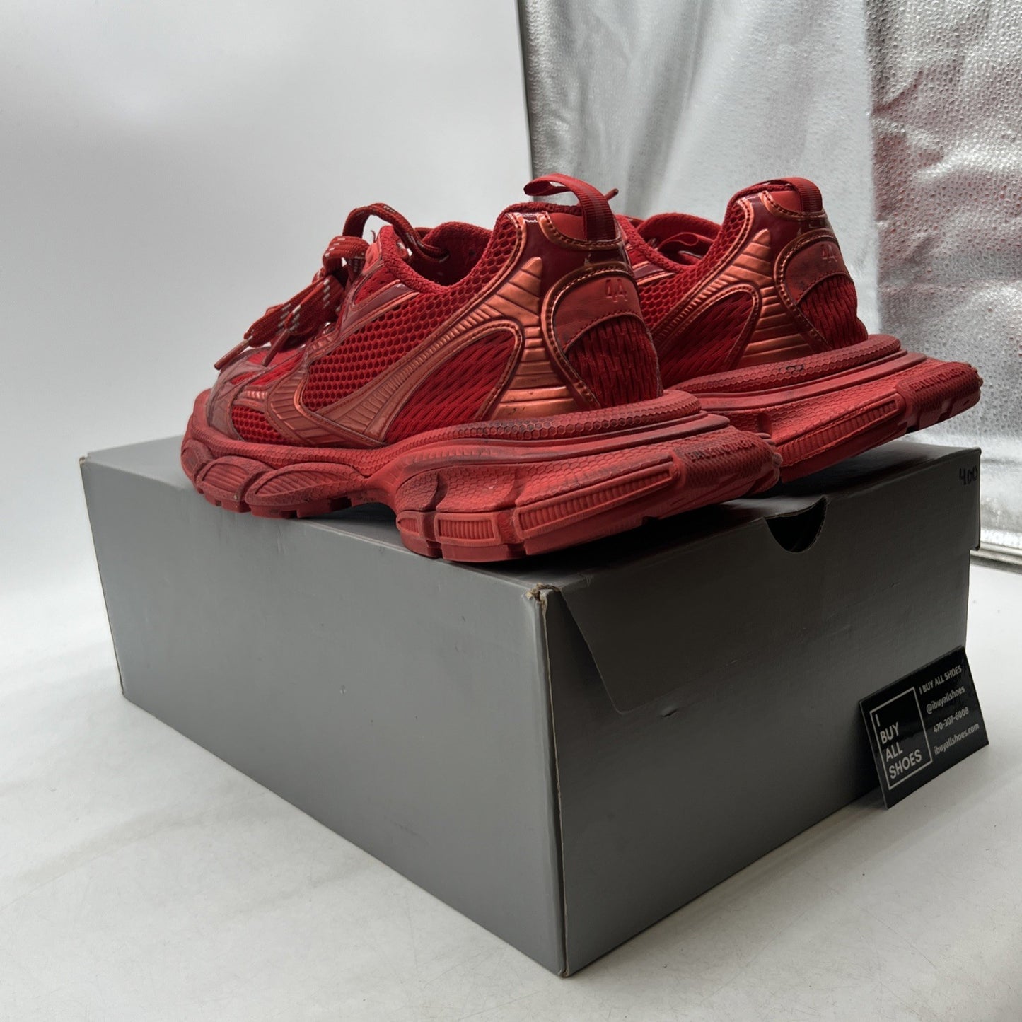 Size 11 - Balenciaga 3XL Distressed Sneakers in Red