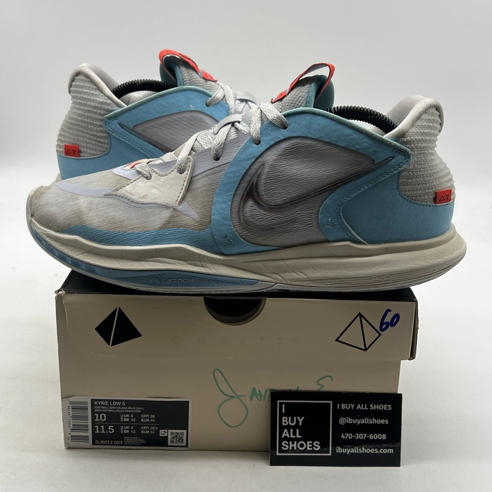 Size 10 - Nike Kyrie 5 Low Football Grey (DJ6012-003)