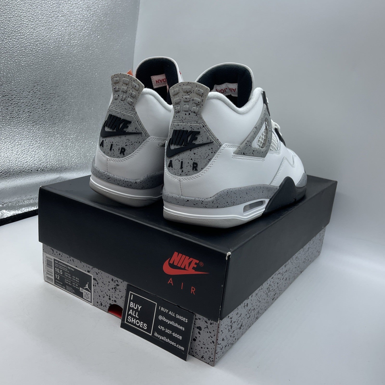 Size 10.5 - Air Jordan 4 Retro OG 2025 White Cement (FV5029-100)