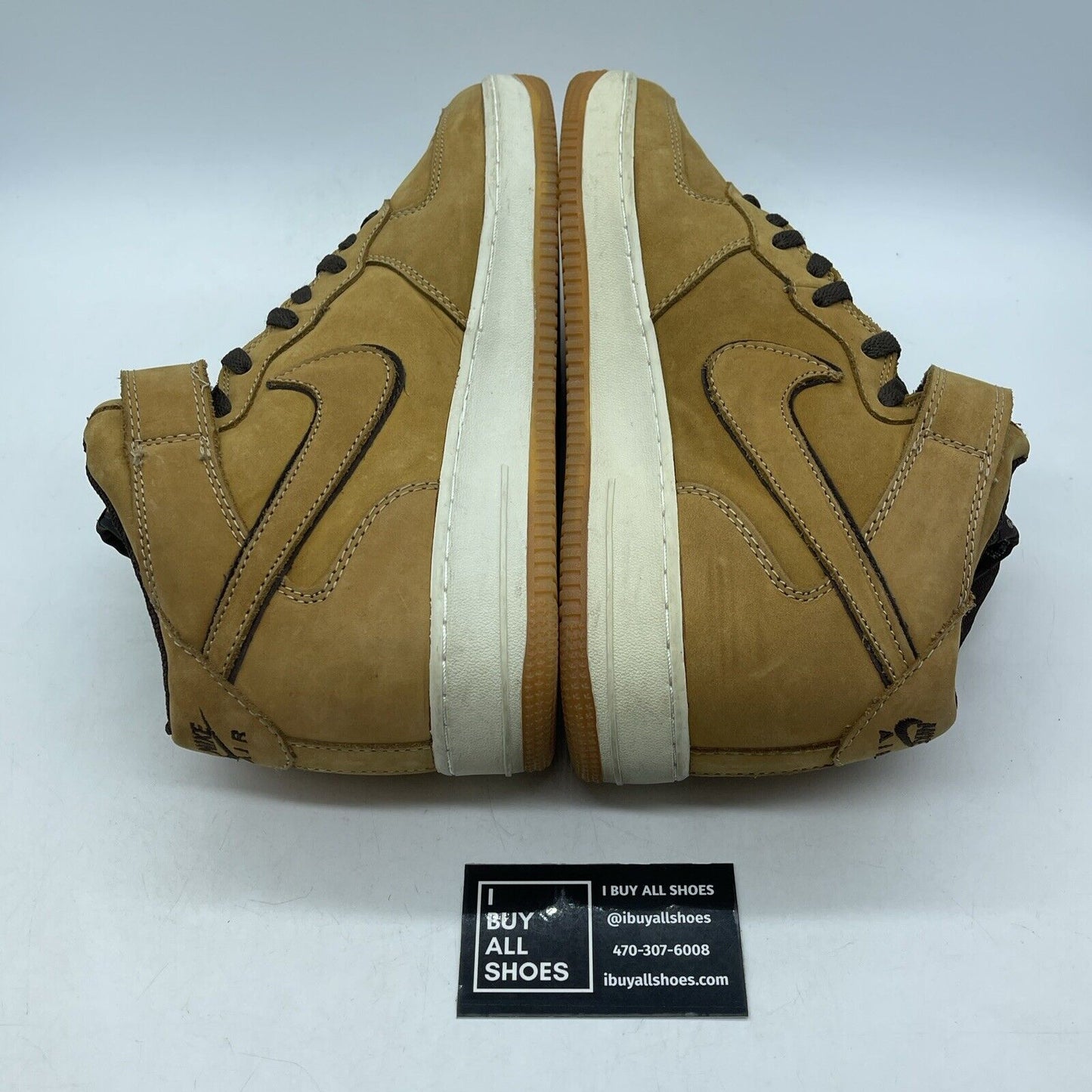 Size 12 - Nike Air Force 1 Wp Mid Waterproof Brown Black Suede (307105-771)