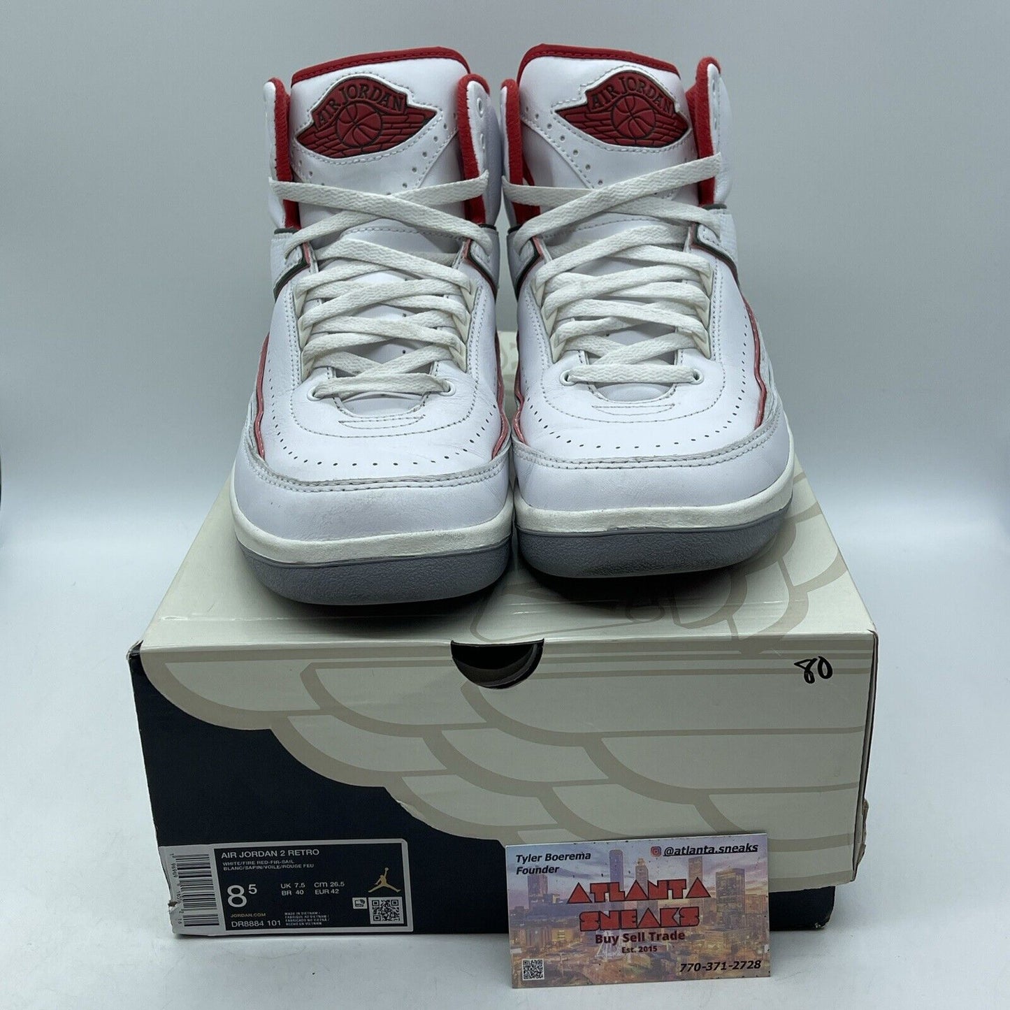 Size 8.5 - Air Jordan 2 Retro Origins Red Green White Leather (DR8884-101)