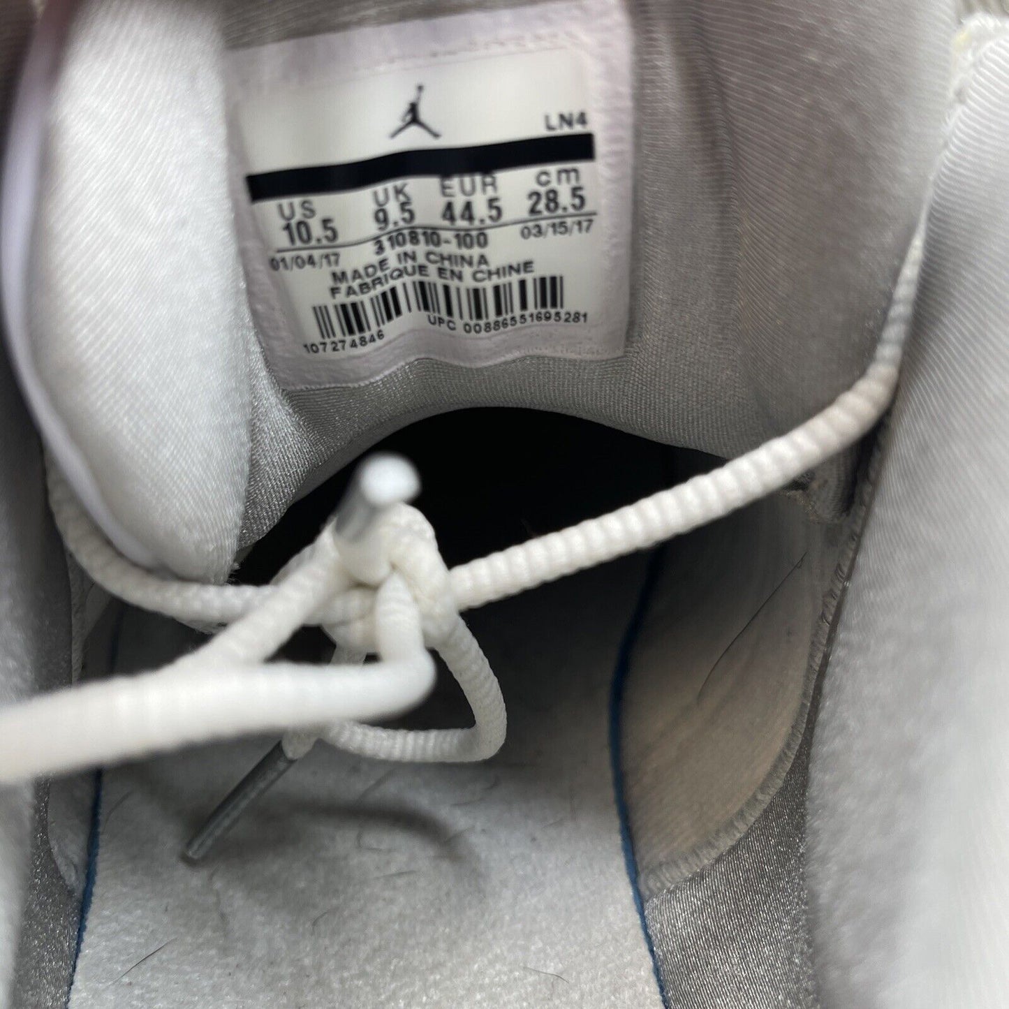 Size 10.5 - Air Jordan 13 Retro Low Pure Money White Suede Leather (310810-100)