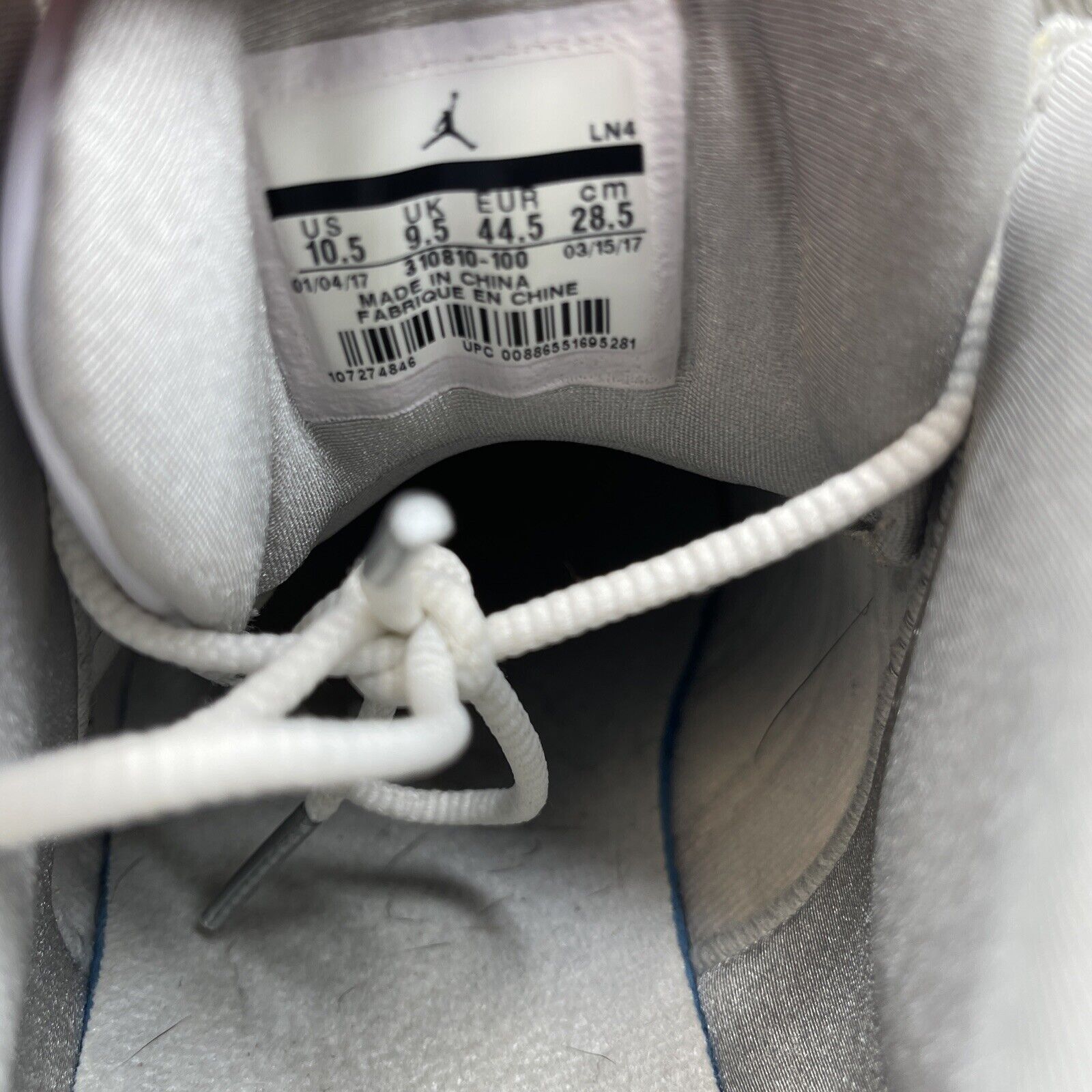 Size 10.5 - Air Jordan 13 Retro Low Pure Money White Suede Leather (310810-100)