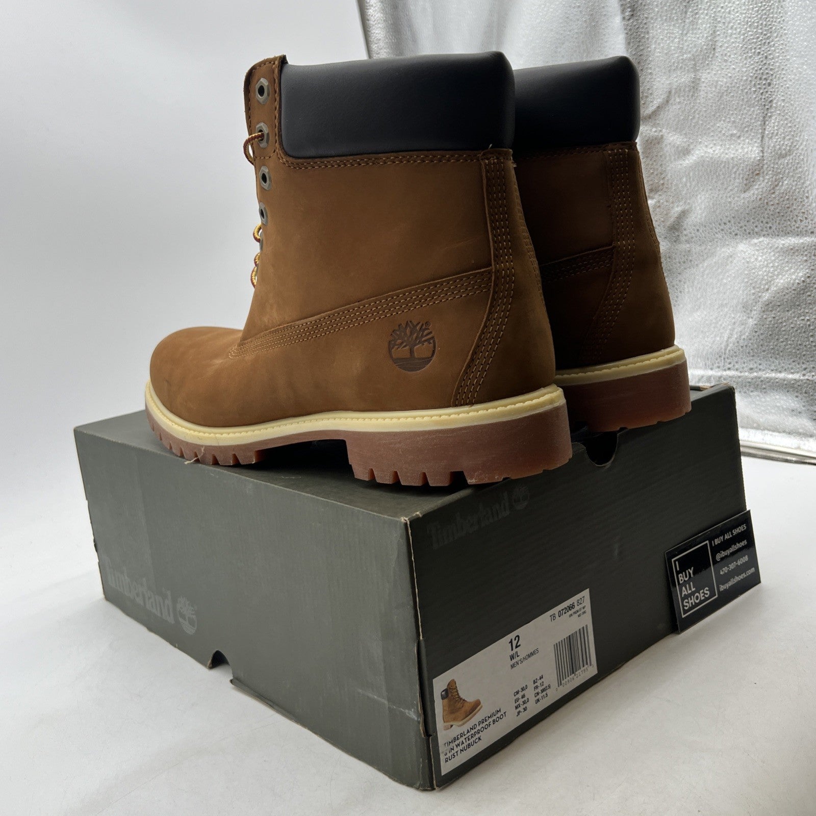 Size 12 - TIMBERLAND 6" Premium 'Rust Nubuck' Waterproof Boots (TB072066-827)