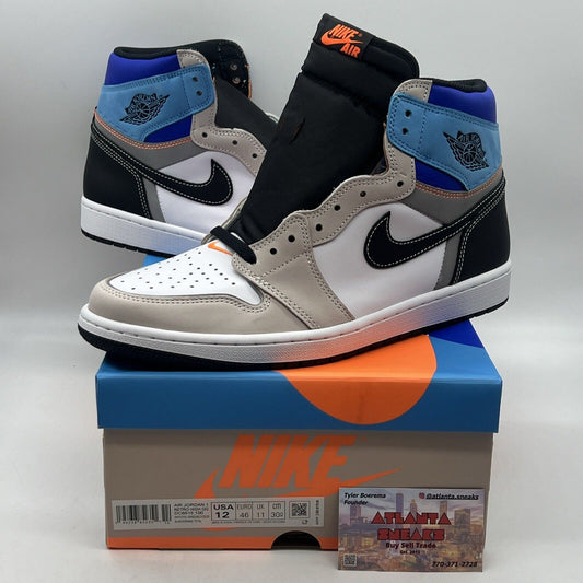 Size 12 - Jordan 1 Retro High OG Prototype Brand New Og All Blue Orange White