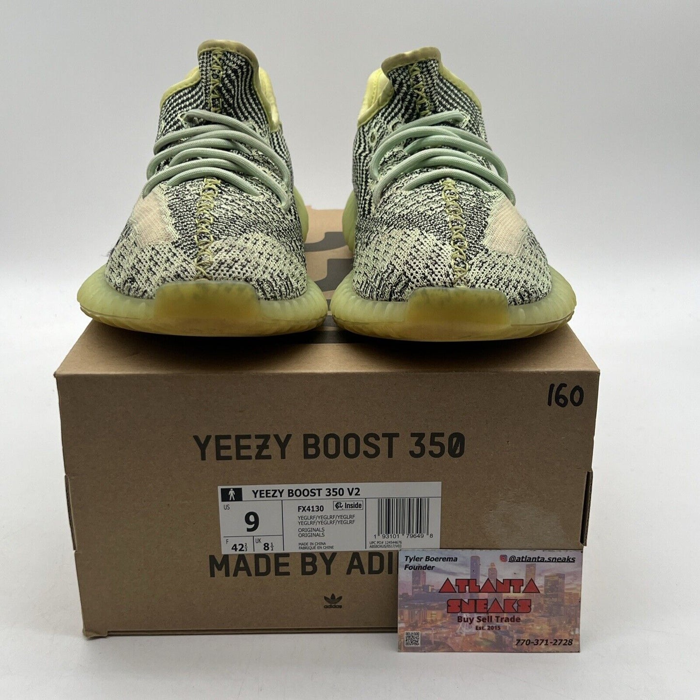 Size 9 - Adidas Yeezy Boost 350 V2 Yeezreel Black Yellow (FX4130)