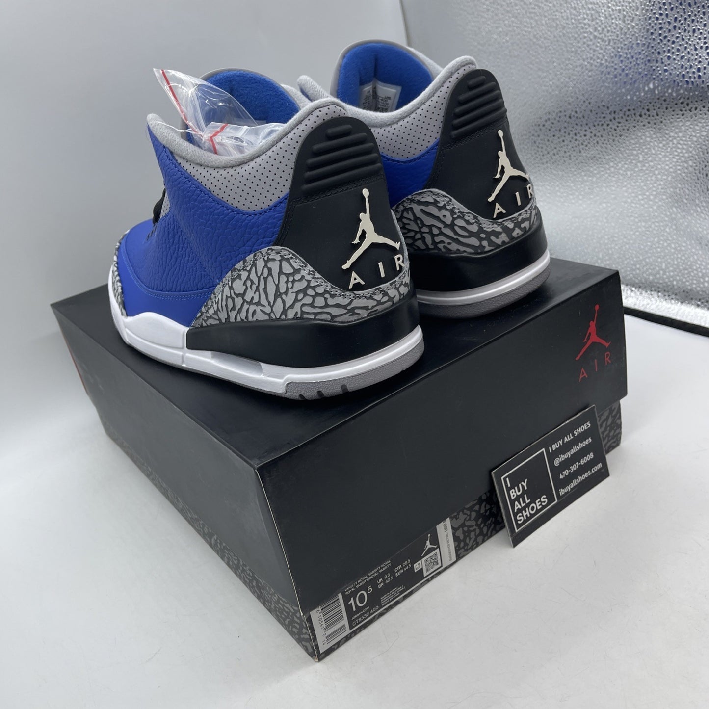 Size 10.5 - Air Jordan 3 Retro Varsity Royal 2020 (CT8532-400)