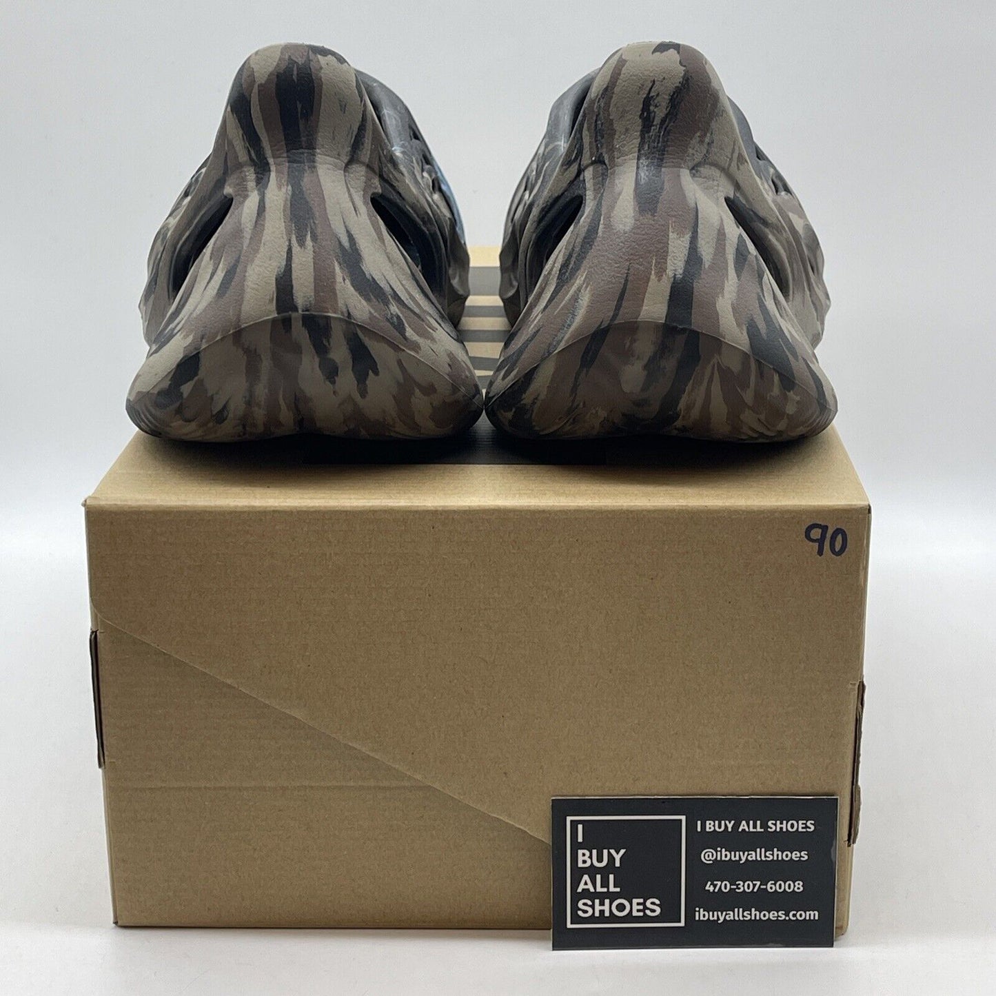 Size 13 - Yeezy Foam runner Mx Cinder Brown Black Blue (ID4126)