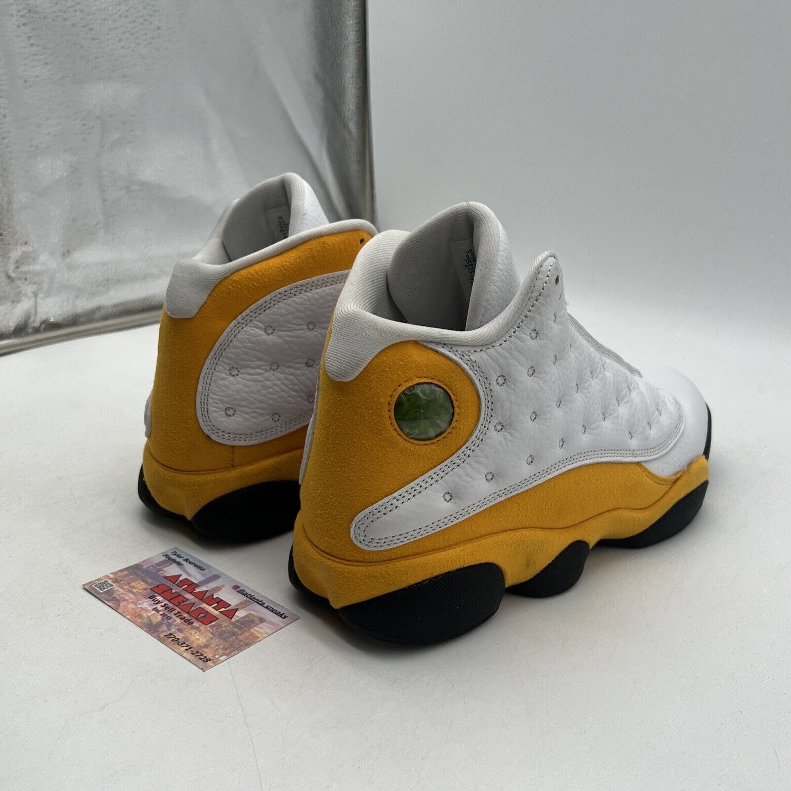 Size 9.5 - Jordan 13 Del Sol 2022 White Black Yellow Leather (414571-167)