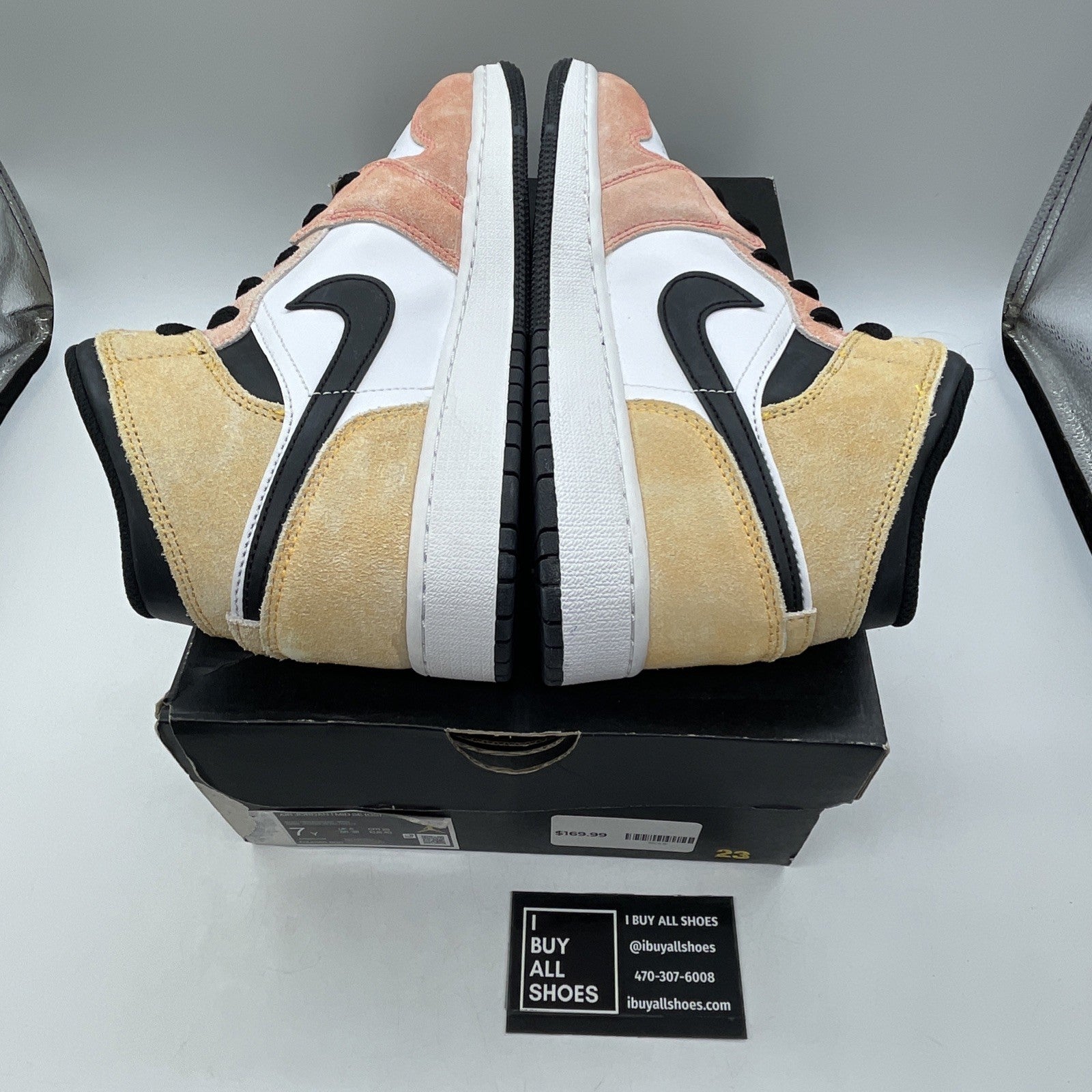 Size 7Y (GS) - Air Jordan 1 Mid SE Flight Club 2023 Suede Leather (DX4365-800)