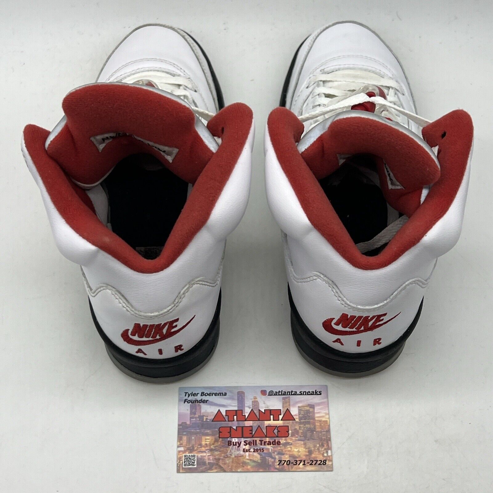 Air Jordan 5 Retro Fire Red Silver Tongue 2020 (GS)  Black Leather (440888-102)