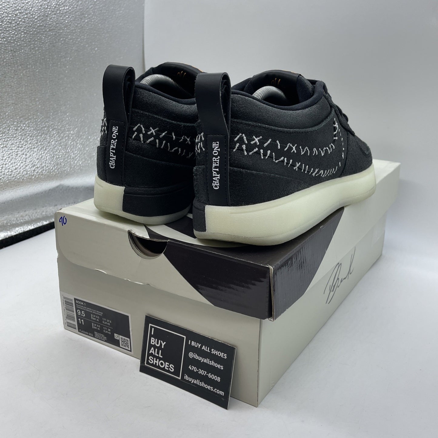 Size 9.5 - Nike Book 1 Halloween Black GLOW IN DARK Suede (FJ4249-003)