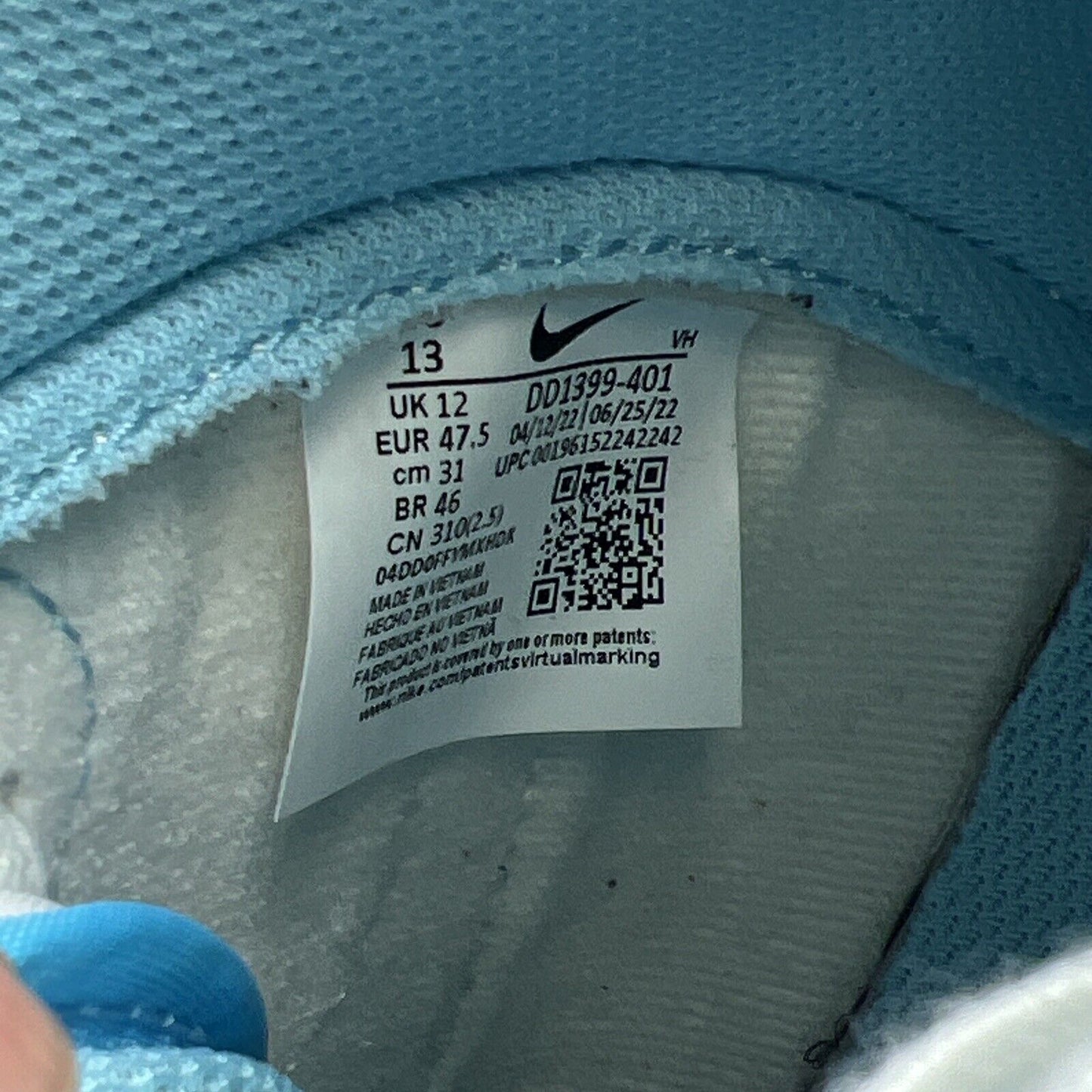 Size 13 - Nike Dunk High Blue Chill White Leather (DD1399-401)