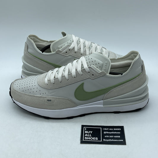 Size 13 - Nike Waffle One Leather Light Bone Oil Green (DX9428-002)