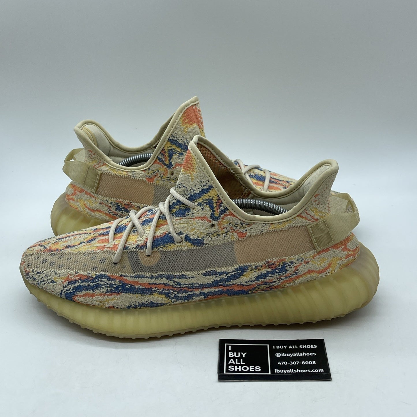 Size 12.5 - adidas Yeezy Boost 350 V2 Low MX Oat Blue Orange Suede (GW3773)