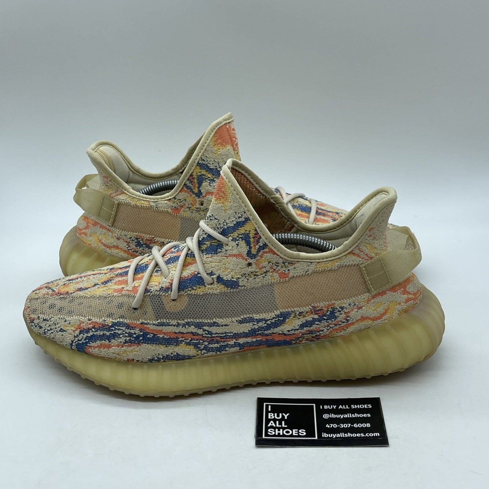 Size 12.5 - adidas Yeezy Boost 350 V2 Low MX Oat Blue Orange Suede (GW3773)