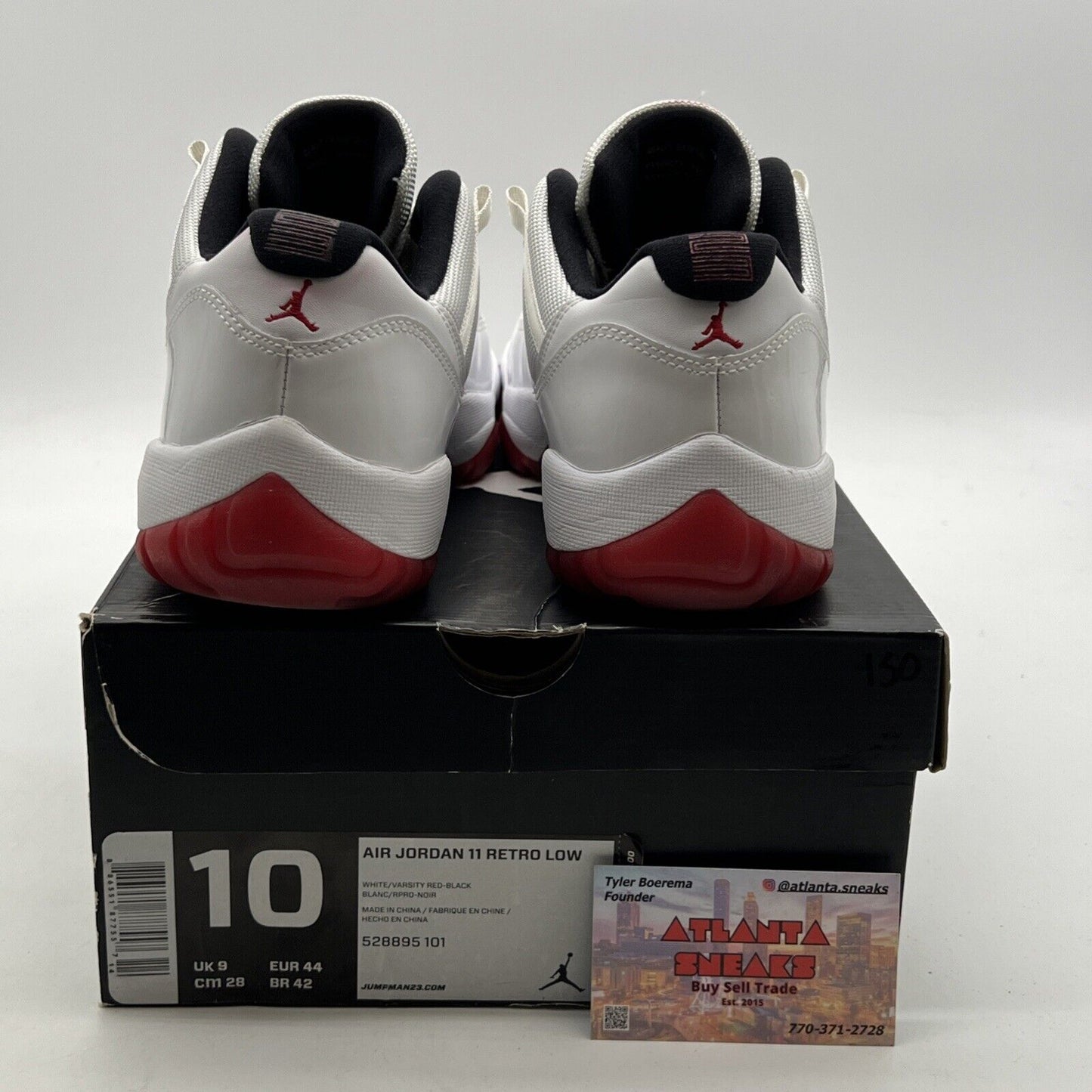 Size 10 - Air Jordan 11 Retro Low Cherry Bottom (528895-101)