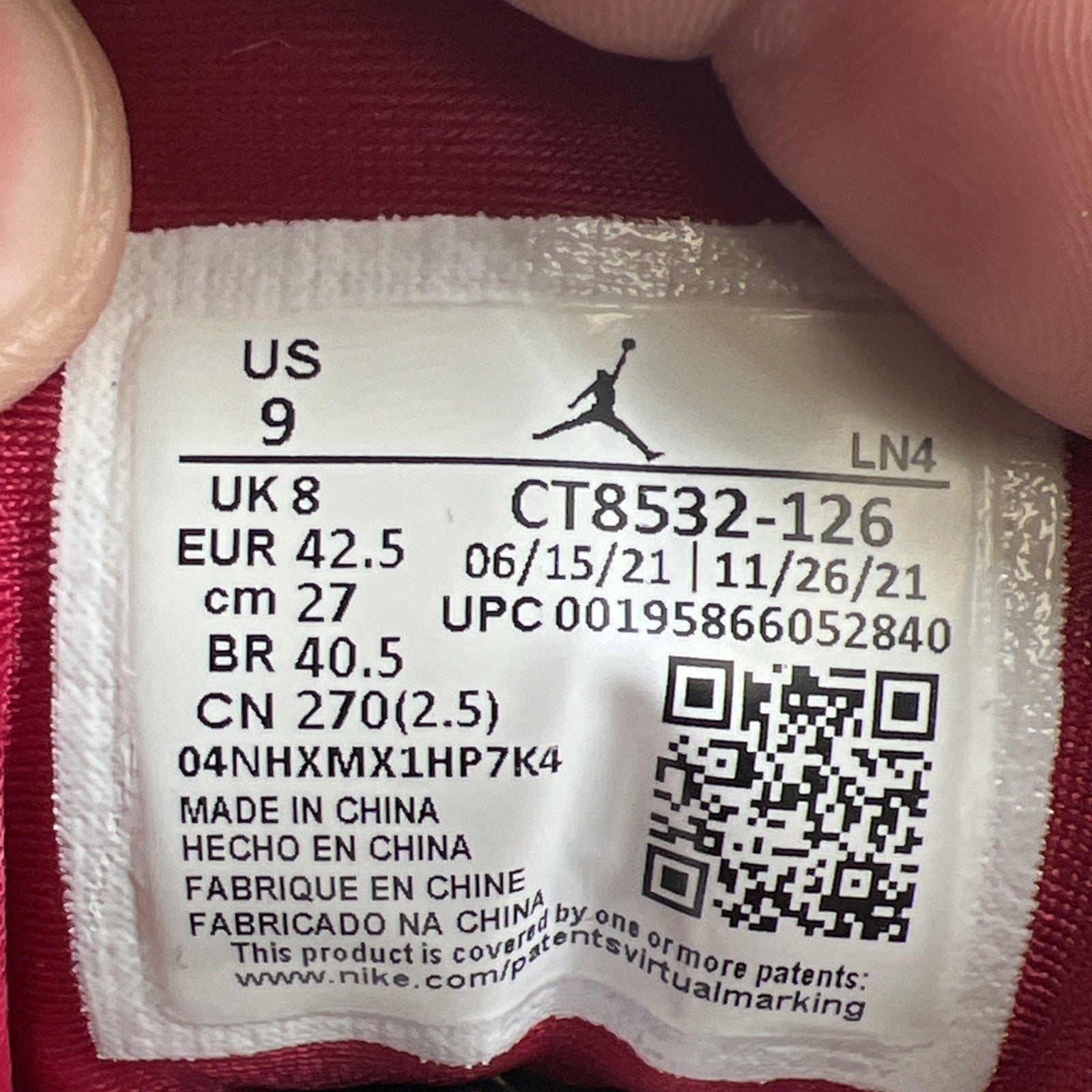 Size 9 - Air Jordan 3 Retro Mid Cardinal Red (CT8532-126)