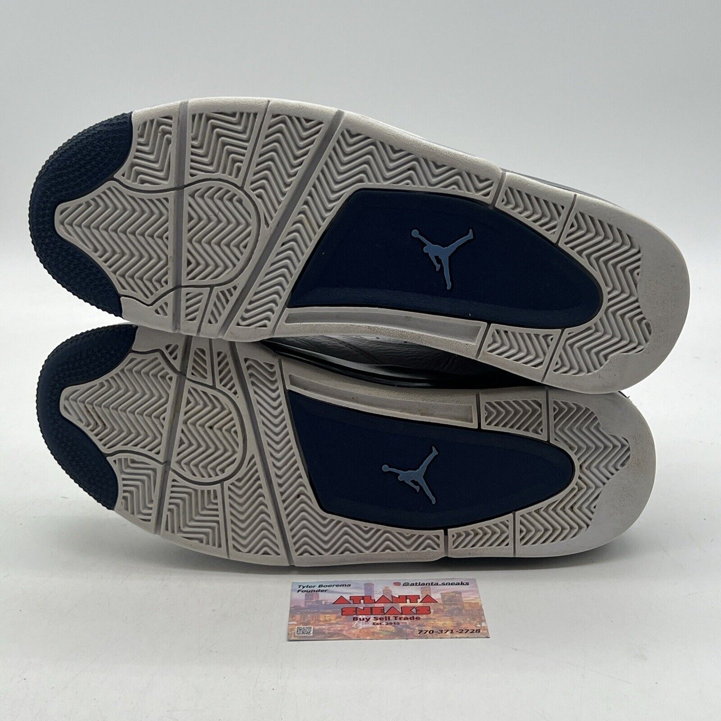 Size 11 - Air Jordan 4 Retro LS Columbia White Navy Leather (314254-107)