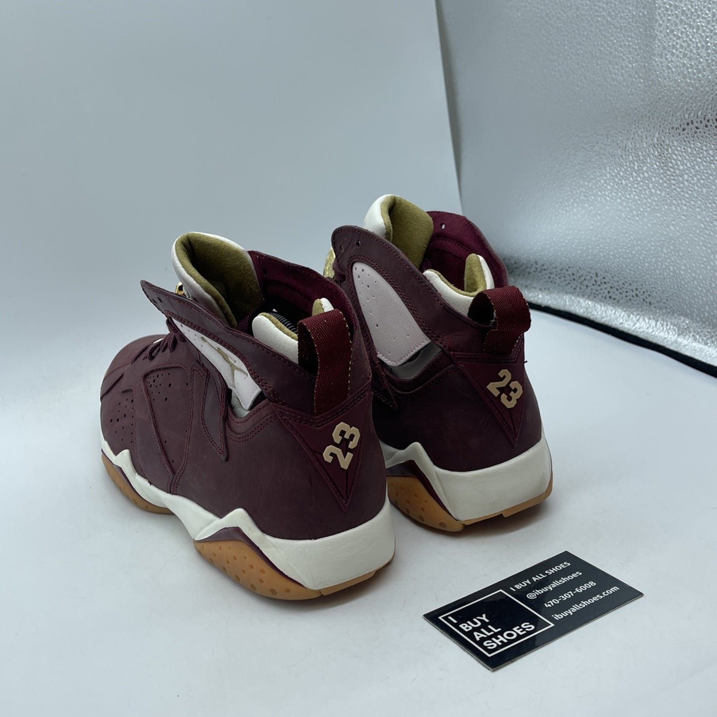 Size 9.5 - Air Jordan 7 Retro Cigar Burgundy White Leather (725093-630)