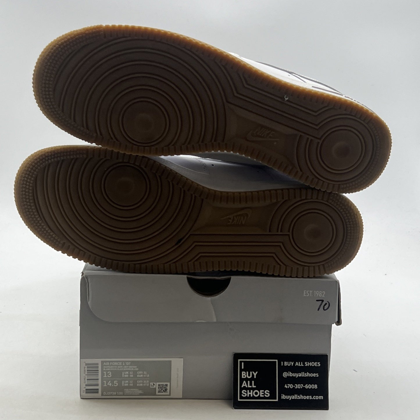 Size 13 - Nike Air Force 1 Low White Gum (DJ2739-100)