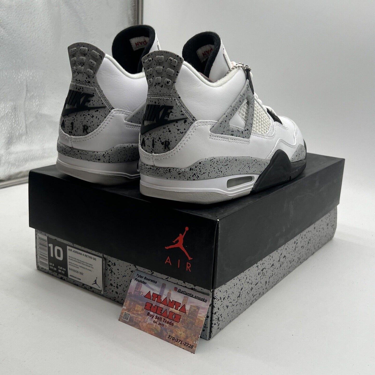 Size 10 - Air Jordan 4 Retro OG Mid White Cement (840606-192)