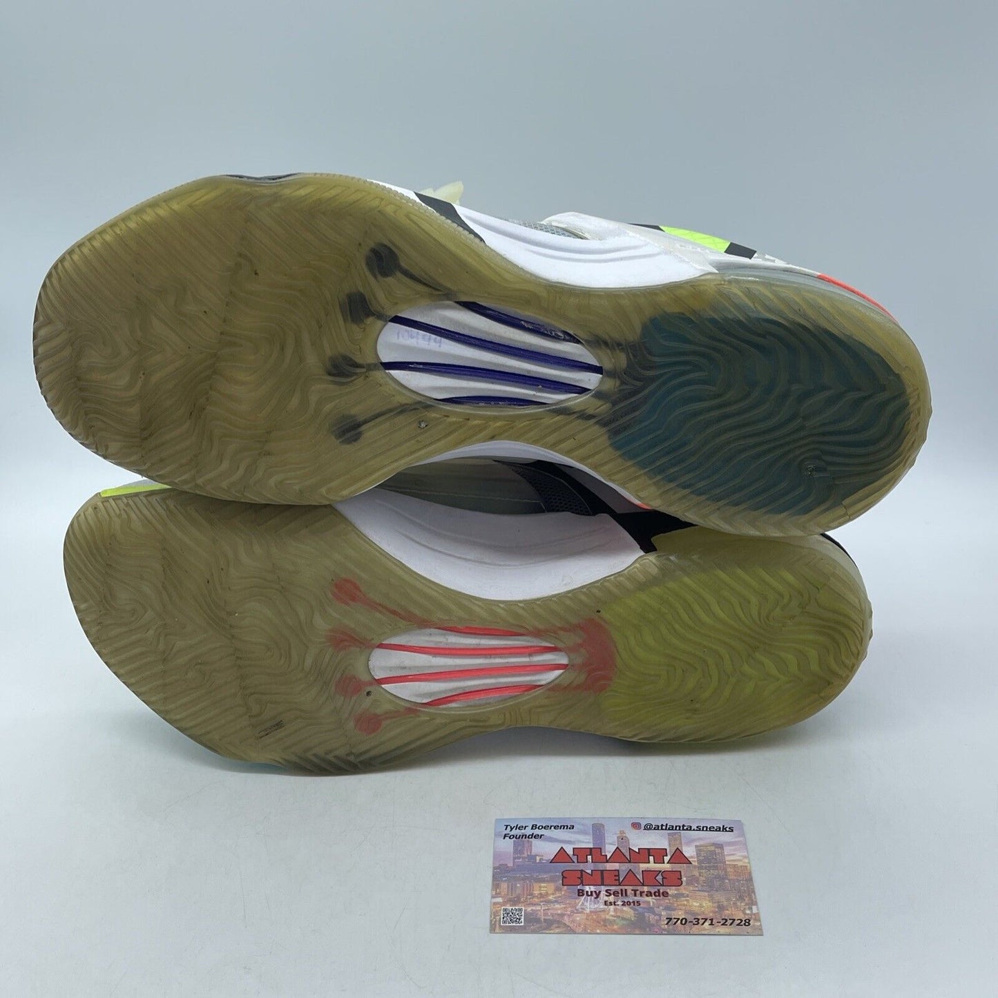 Size 10 - Nike KD 7 What The KD Pink Blue Green White Grey Leather (801778-944)