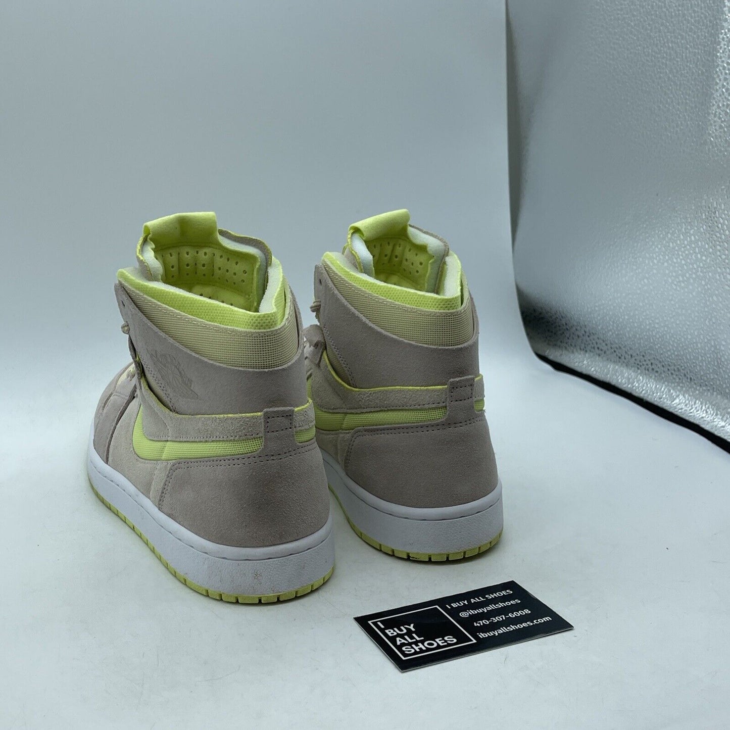 Size 9.5W - Air Jordan 1 Zoom Comfort High Lemon Twist Brown Suede (CT0979-200)
