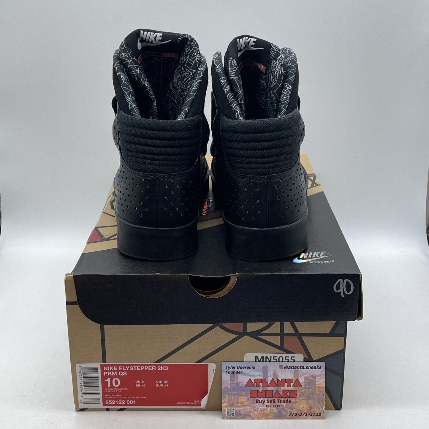 Size 10 - Nike Flystepper 2K3 PRM QS Black White Leather (652122-001)