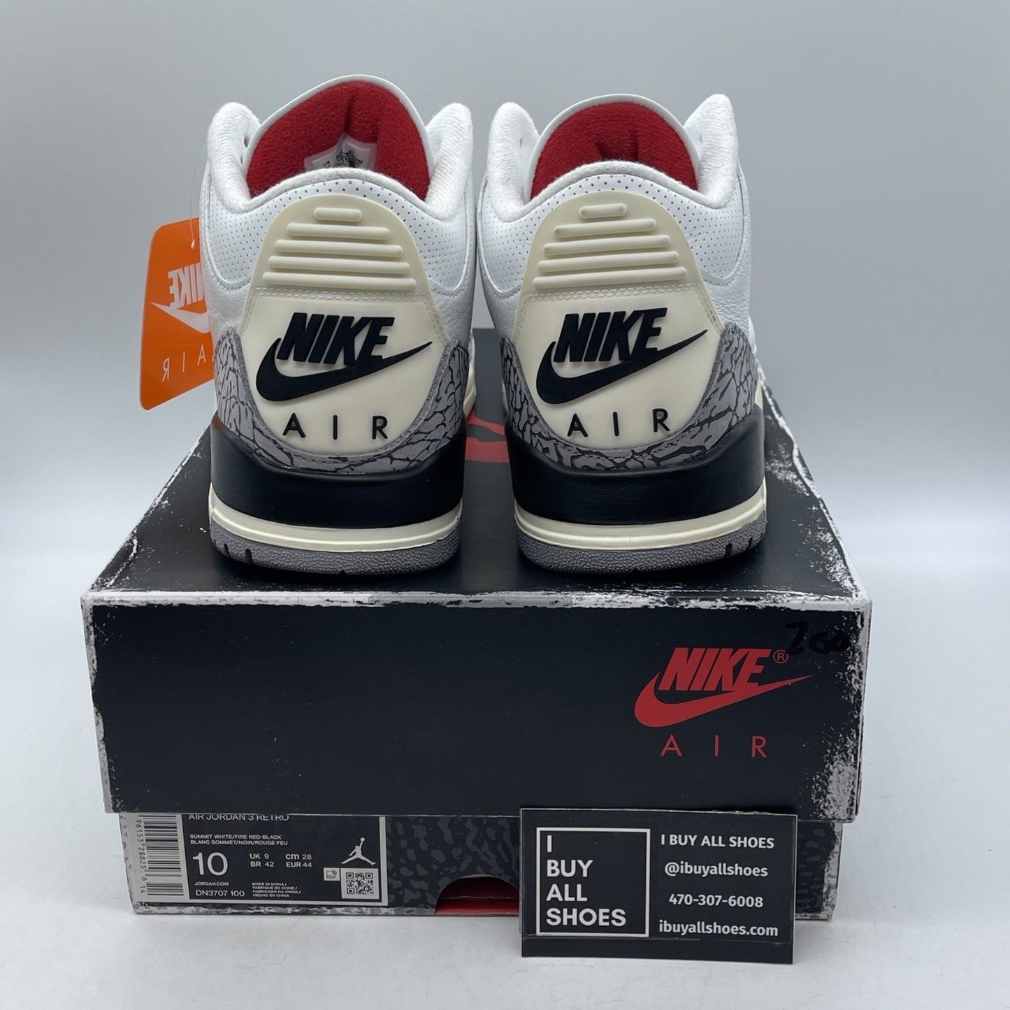 Size 10 - Jordan 3 Retro Mid White Cement Reimagined Grey Suede (DN3707-100)