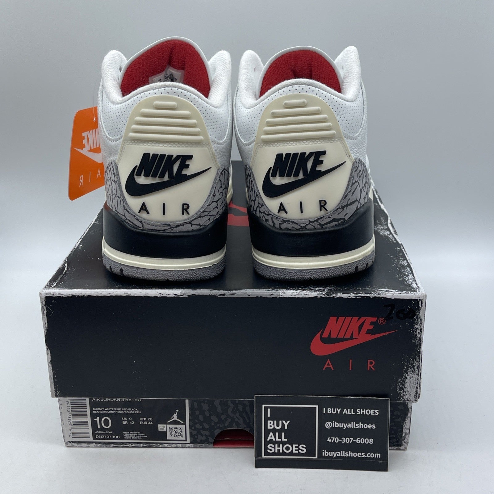 Size 10 - Jordan 3 Retro Mid White Cement Reimagined Grey Suede (DN3707-100)
