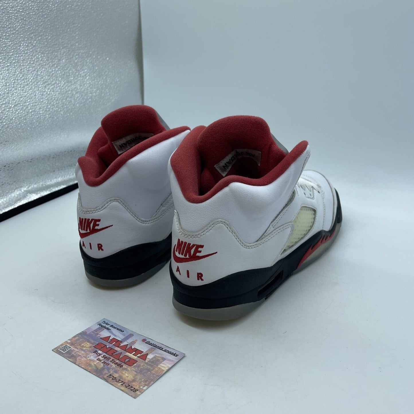 Size 6Y - Jordan 5 Retro Mid Fire Red White Black Leather (440888-102)