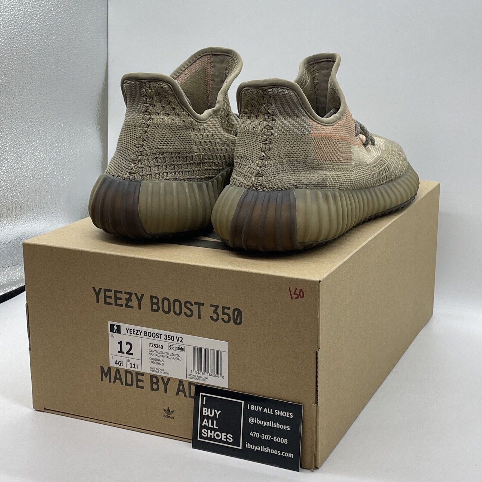 Size 12 - Yeezy Boost 350 V2 Sand Taupe Brown Orange Suede (FZ5240)