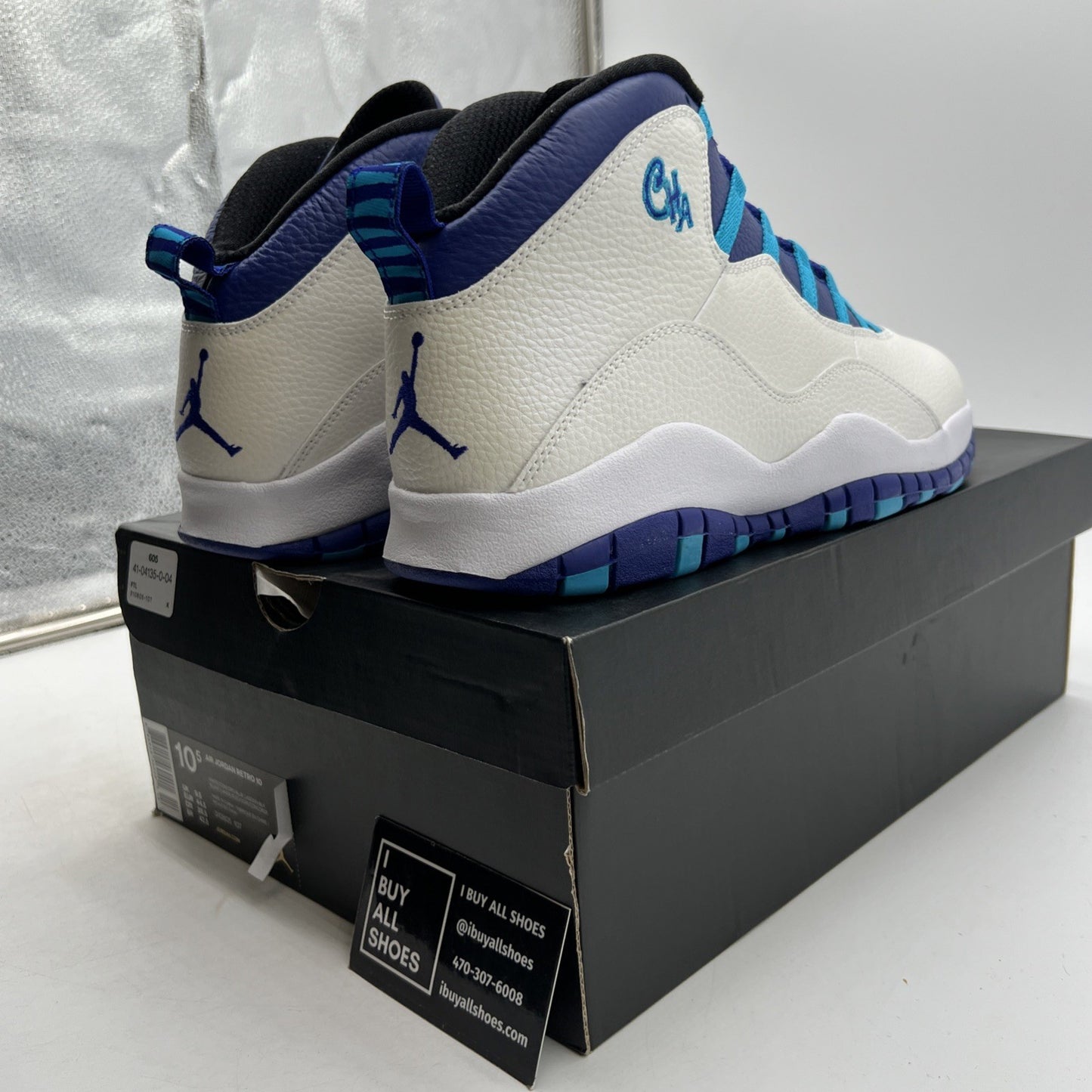 Size 10.5 - Air Jordan 10 Retro Charlotte Hornets (310805-107)