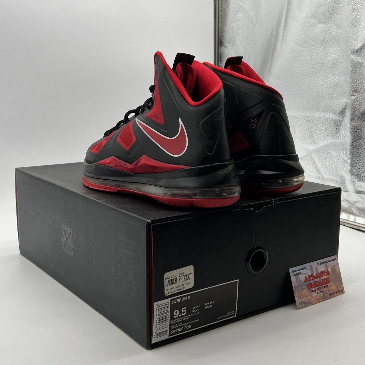 Size 9.5 - Nike Lebron 10 Heat Away (541100-006)